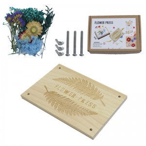 Custom Printed Wooden Flower Press Kit for Kids & Adults