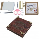 Custom Printed Wooden Flower Press Kit for Kids & Adults