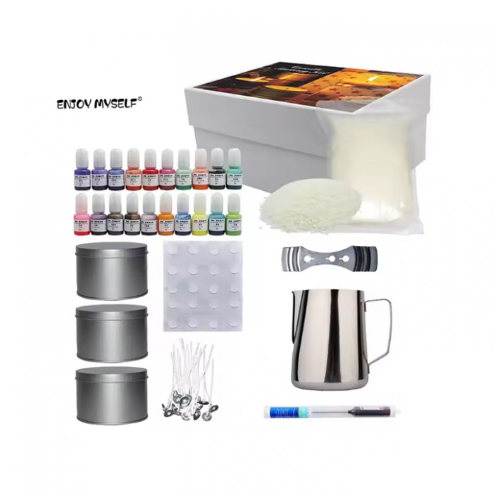DIY Soy Wax Candle Making Kit with Color Dyes & Fragrance Oil
