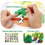 New Wool Felt Needle Felting Kit DIY Plant Embroidery Stretch Set