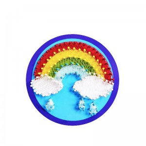 Kids DIY Educational String Art Kit, Yarn Painting Craft Set