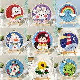 Custom DIY Wholesale New Arrival Cross Stitch Punch Needle Embroidery Set Kit for Adults