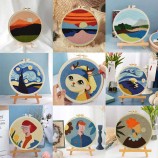 Custom Beginner Crafts Kit for Kids DIY Latch Hook Knitting Cross Stitch Embroidery Sewing & Weaving Toy