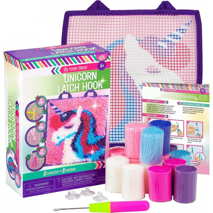 Wholesale DIY Craft Kit Handmade Pillow Coaster Crochet Latch Hook Rug Kit for Adults Needlework Crochet Kit