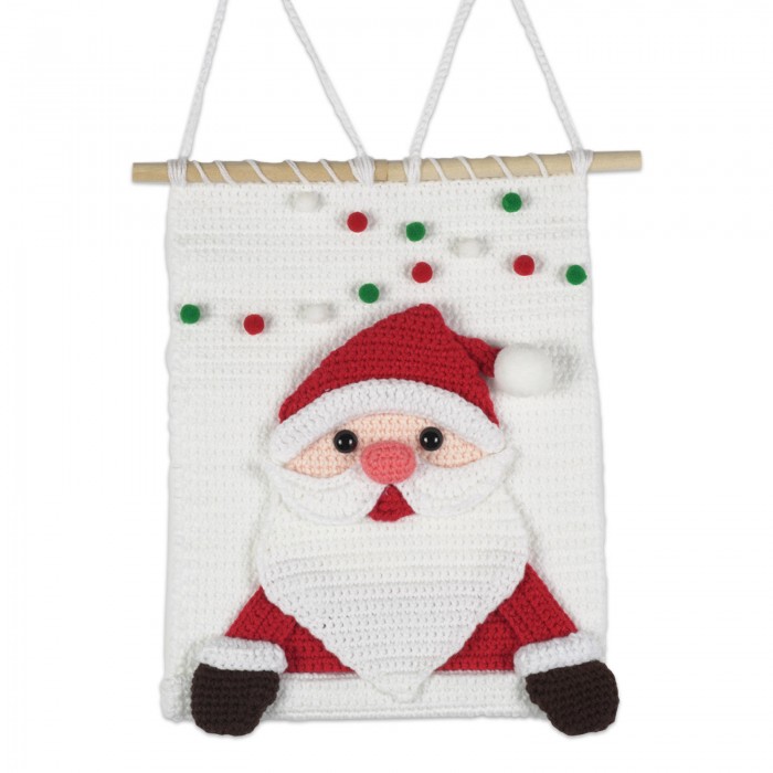 Hot Sale Christmas Decor Gift Santa Claus Tapestry Yarn Crochet Kit for Beginners Knitting Home Decor DIY