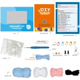 DIY Crochet Cartoon Frog Owl Animal Wool Felt Craft Handmade Needle Wool Kit Toy Doll for Kids