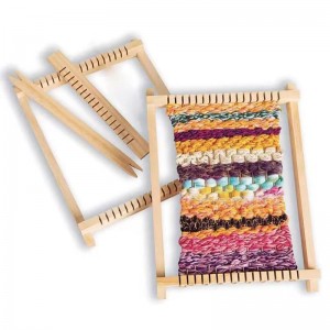 Kids Wooden Weaving Loom Kit, DIY Wool Knitting Craft Toy