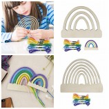 Wholesale DIY Product Wood Rainbow Craft Kit for Kids Wood Kids Gift Rainbow Craft Kit