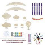 DIY Creative Wind Chime Kit Home Decoration Hanging Wooden Wind Chime Shape Can Be Customized
