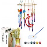Moon & Star Wooden Wind Chime Kit, DIY Home Decor for Kids