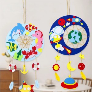 Kids Felt Dream Catcher & Wind Chime Kit, DIY Ocean/Space Craft