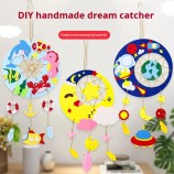 Handmade Dream Catcher and Wind Chime Decor Children's Day Non-Woven Fabric DIY Gift Kit Family Creative Felt Craft for Kids