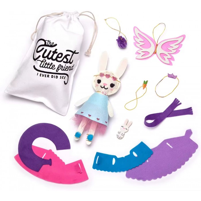 DIY Art Craft Set Felt Kits DIY Children's Felt Craft Sewing Kits Bunny Stuffed Cartoon Toys Learn to Stitch