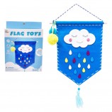 Wholesale Kids DIY Wall Display Canvas Hanger Felt Animal Shapes Banner