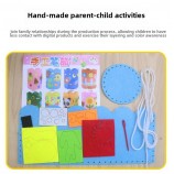 Children's DIY Educational Kit Non-Woven Fabric Pen Holder and Hand Sewing Sticker Making for Toddlers Sewing & Weaving Toys