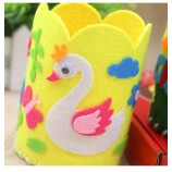 Children's DIY Educational Kit Non-Woven Fabric Pen Holder and Hand Sewing Sticker Making for Toddlers Sewing & Weaving Toys