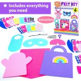 DIY Handmade Felt Tote Toy Kids' First Easy Sewing Bag Kit Creative Paste Arts and Crafts