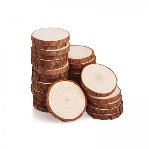 Eco-friendly Unfinished Wood Slices, Round Rustic Craft Coasters