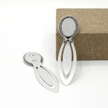 20mm Bezel Bookmark Base, Antique Bronze Cabochon Setting