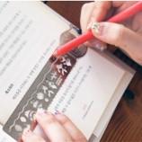 Custom Metal Silver Plated Stainless Steel Planner Stencil Ruler Bookmark for Kids Card