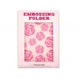 DIY Design Card Paper Craft 3D Plastic Floral Embossing Folders for Scrapbook