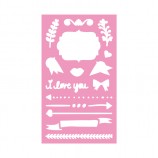 Cut Designs Drawing Stencils Kit for Kids, OEM Design Drawing Plastic Stencils Set for Kids