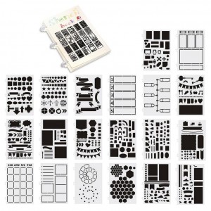Geometric PET Stencil Set - Laser Cut Screen Printing Template