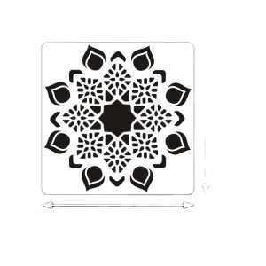 Reusable Tile & Wall Stencil - Laser Cut Flower Template