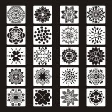 Reusable Stencil Laser Cut Painting Template Floor Wall Tile Fabric Flower Drawing Stencils Tile Painting Stencils