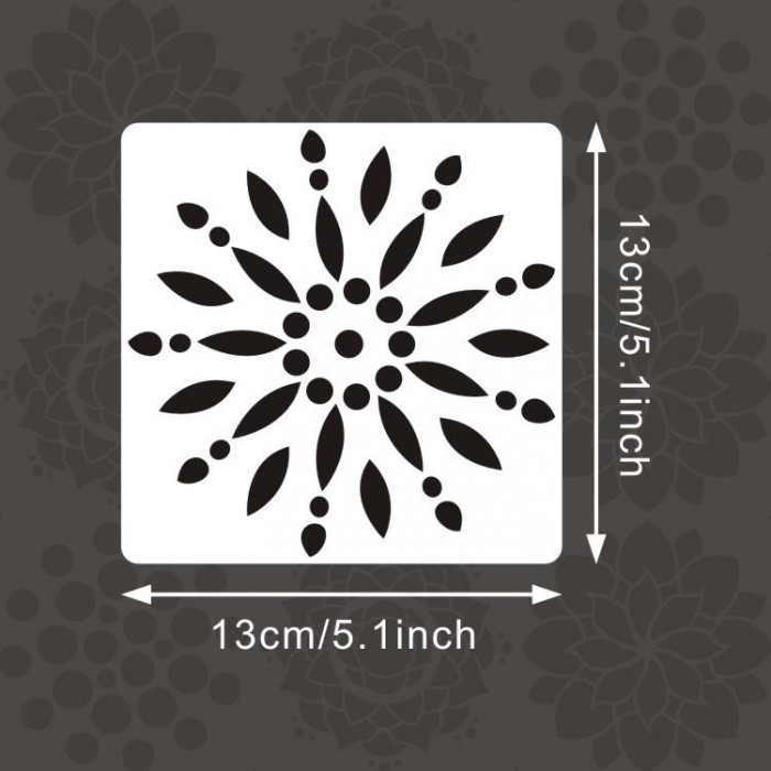Reusable Stencil Laser Cut Painting Template Floor Wall Tile Fabric Flower Drawing Stencils Tile Painting Stencils