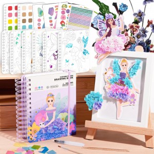 DIY Paper Craft Kit Princesses Poke Art Puzzle Puncture Painting Book Inspired Handmade Arts and Craft