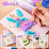 DIY Paper Craft Kit Princesses Poke Art Puzzle Puncture Painting Book Inspired Handmade Arts and Craft