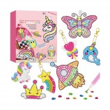 DIY Children's Handmade Sticker Painting Frame Full Drill Diamond Painting Elementary Level Creative Paste Toys
