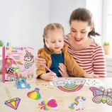 DIY Children's Handmade Sticker Painting Frame Full Drill Diamond Painting Elementary Level Creative Paste Toys