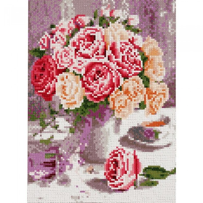 Customize 5D Crystal Full Drill Round AB Beads DIY Diamond Painting Rhinestone Rose