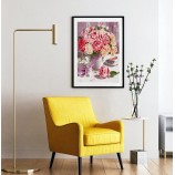 Customize 5D Crystal Full Drill Round AB Beads DIY Diamond Painting Rhinestone Rose