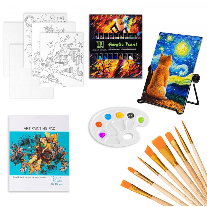 Adult and Kids DIY Art Gift-Painting by Numbers Kit Canvas Model Coloring Toys for All Ages