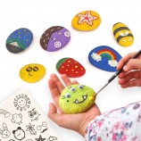 DIY Rocks & Waterproof Paint Creativity Arts & Crafts DIY Supplies Kit for Kids Rock Painting Kit