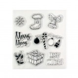 Christmas Clear Silicone Stamp Set - Holiday Themed Stamps for Scrapbooking & Card Making