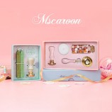 Macaron Wax Seal Stamp Set - Cute Fire Paint Wax Gift Box for Birthday Gifts