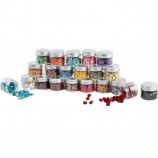 Colorful Octagonal Wax Seal Beads - Pastel Wax Sealing Beads in Jar Set